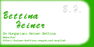 bettina heiner business card